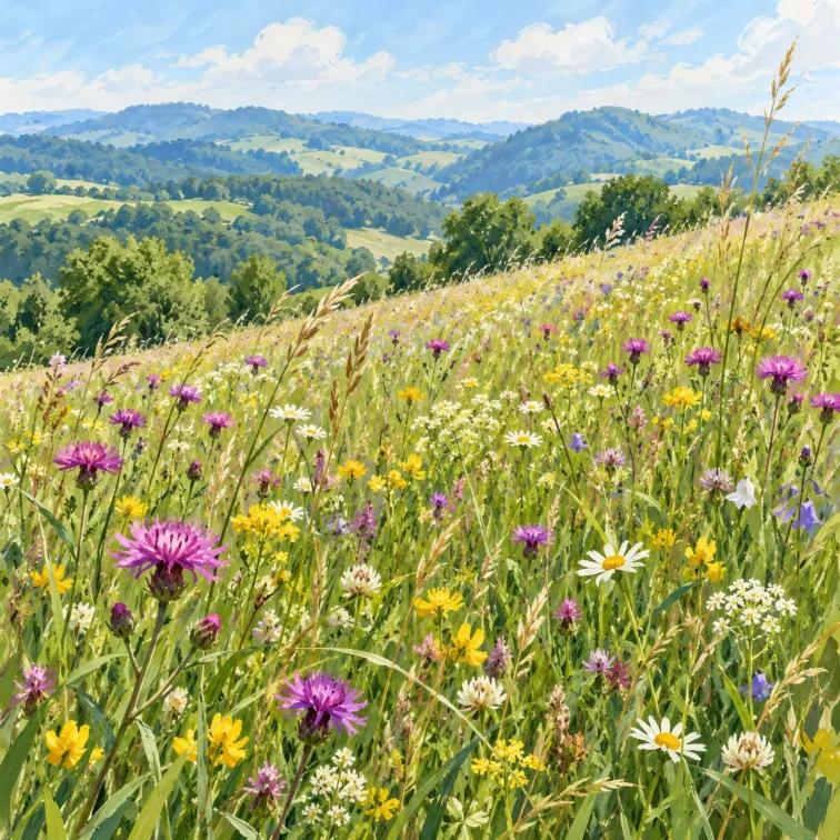 Ogled povečano sliko Ilustracija suhih travnikov na Vetrniku