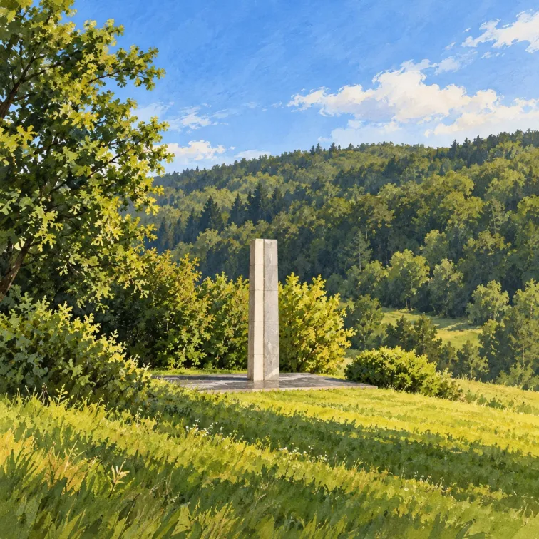 Ogled povečano sliko Ilustracija lokacije Spomenik in grobišče NOB Lesično